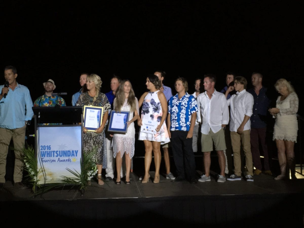 On stage at the 2016 Whitsunday Tourism Awards